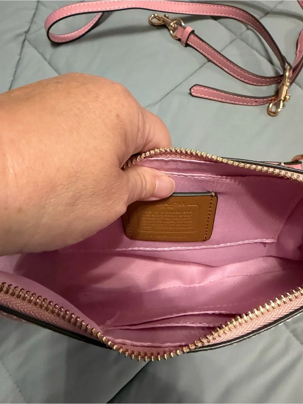 Coach Pink Signature shoulder Bag